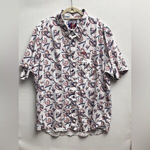 DIXXON White Red Blue High & Tight barber-themed pattern 2X